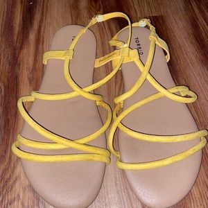 Yellow gladiator sandals size 11
